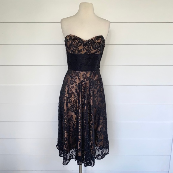 Vintage Betsey Johnson Evening Black Lace Overlay Dress 4 - Picture 1 of 15
